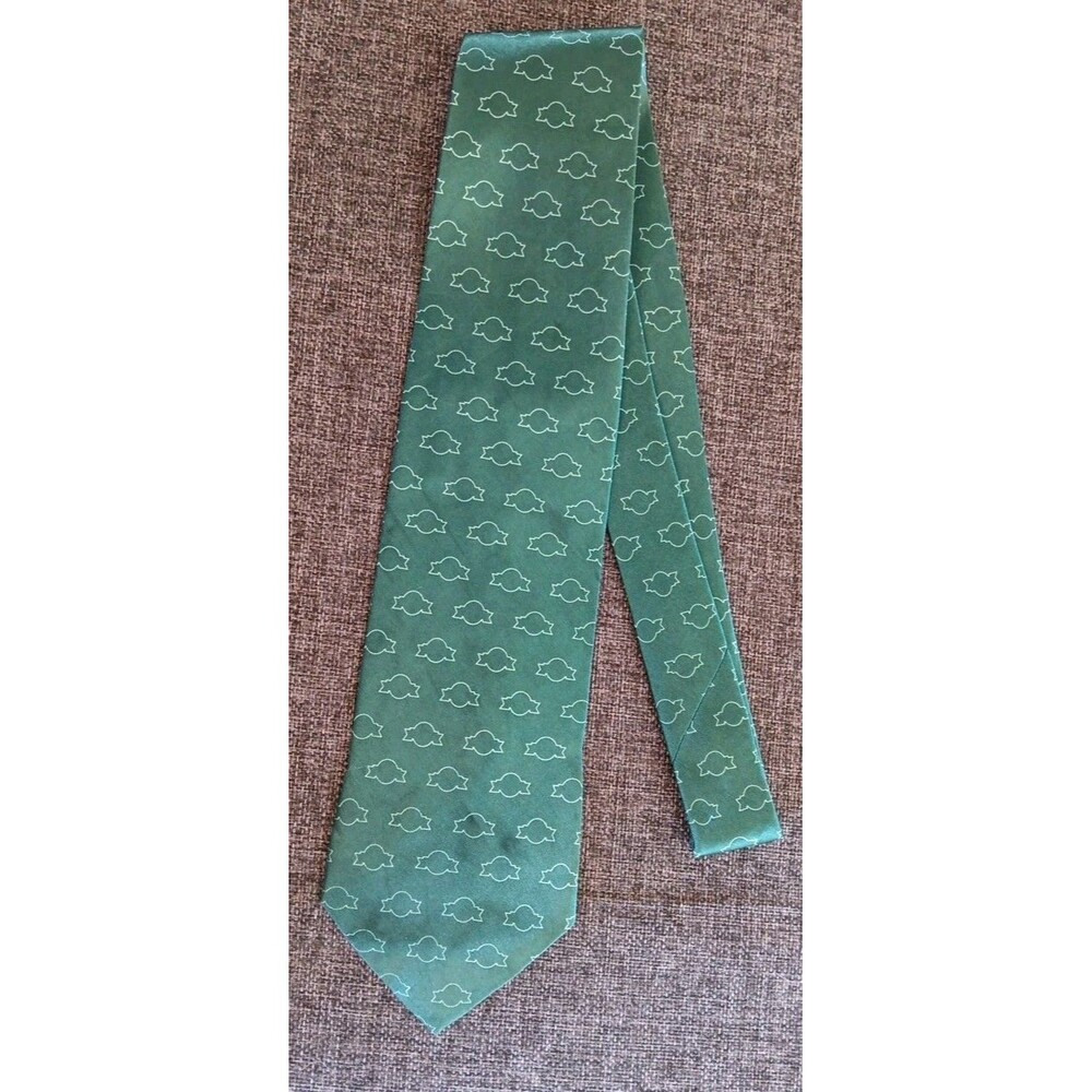 Tie 70s 80s 90s Y2K New Vintage Stock Mens Wolfmark Green 59 Inches